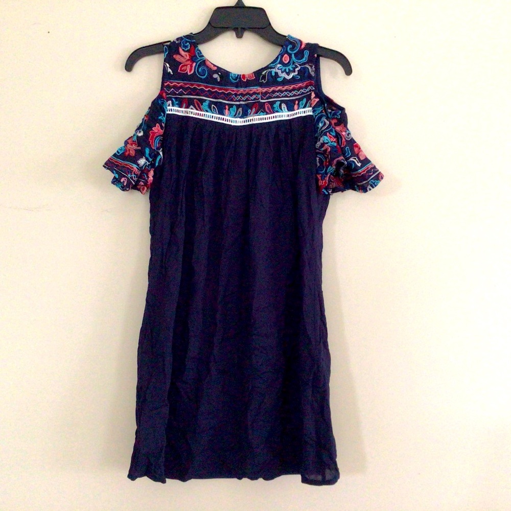 NWT navy cold shoulder dress by New Directions